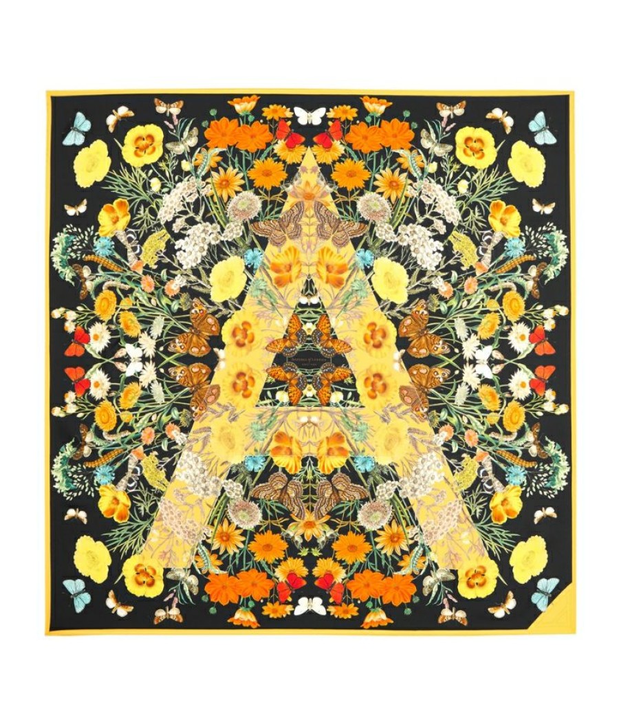 Women * | Best-Selling Aspinal Of London Silk Botanical Scarf