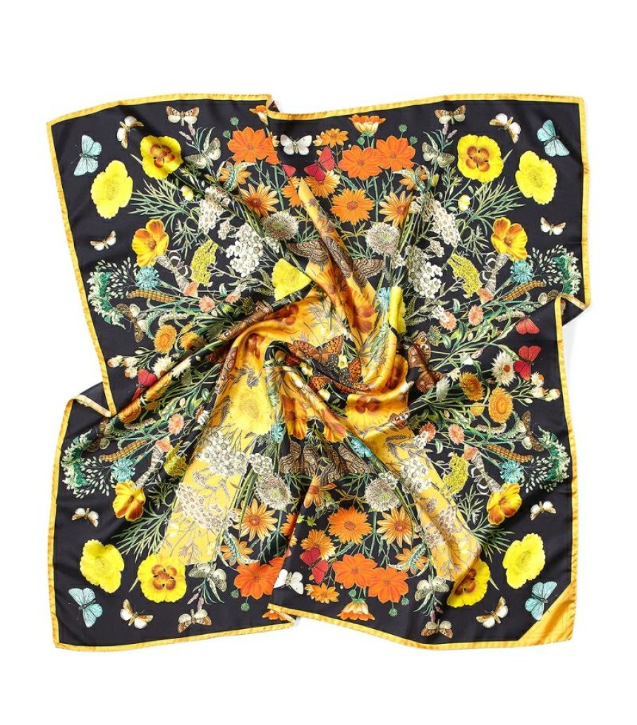 Women * | Best-Selling Aspinal Of London Silk Botanical Scarf