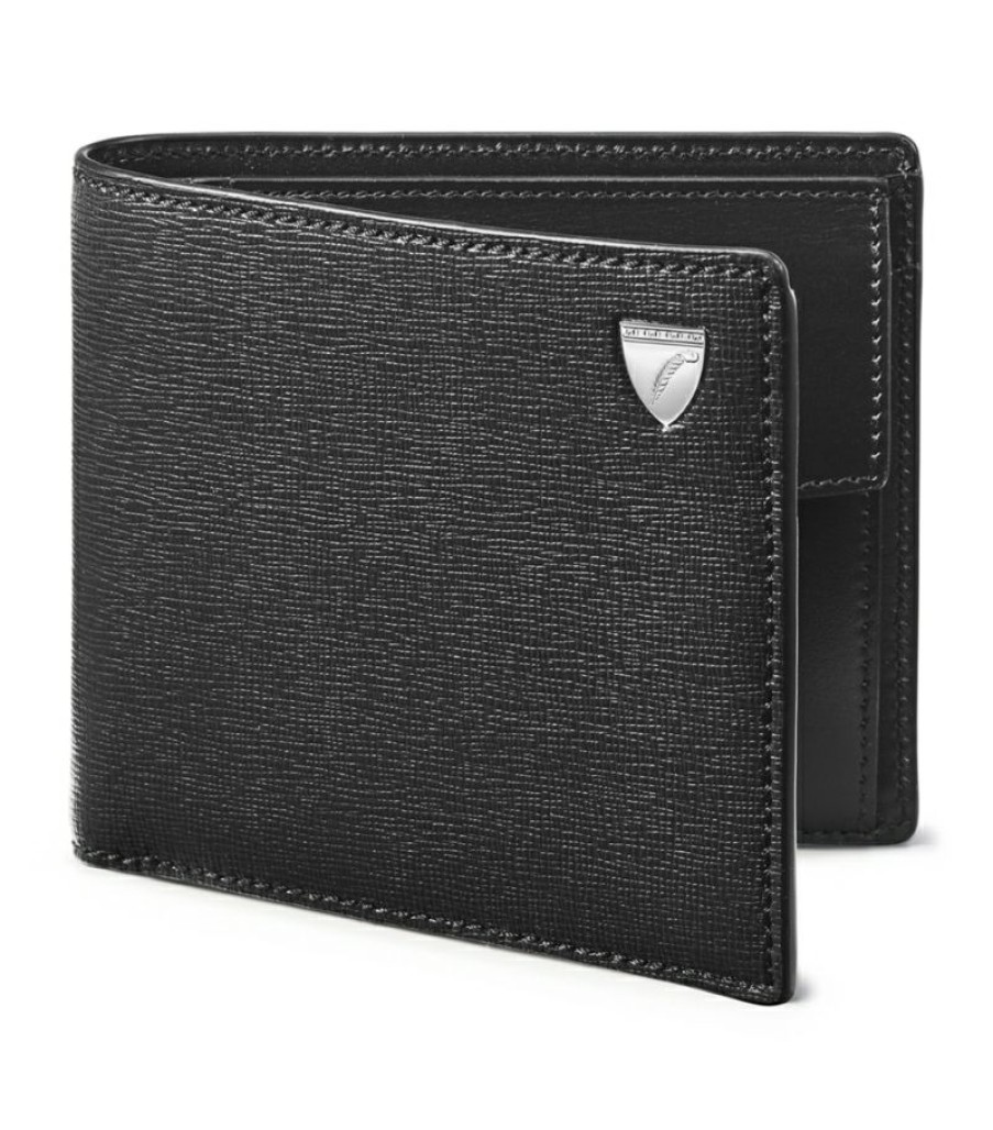 Men * | Bestsellers Aspinal Of London Leather Bifold Coin Wallet