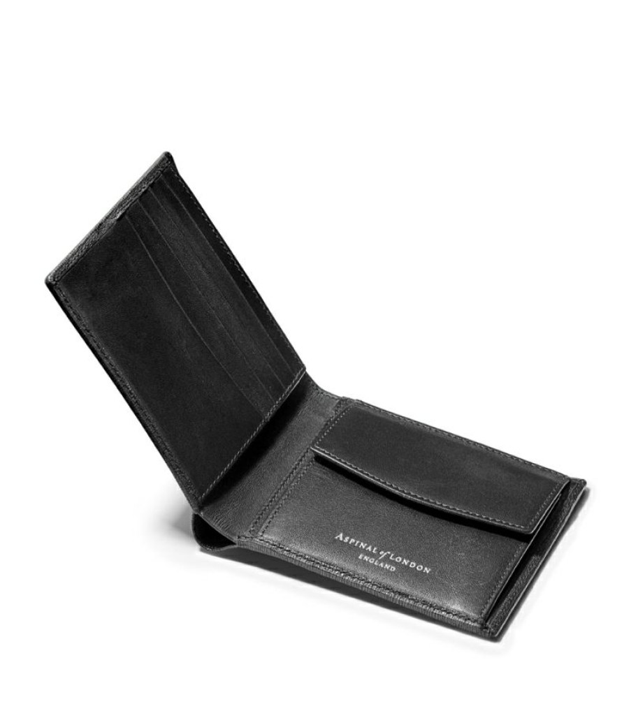 Men * | Bestsellers Aspinal Of London Leather Bifold Coin Wallet