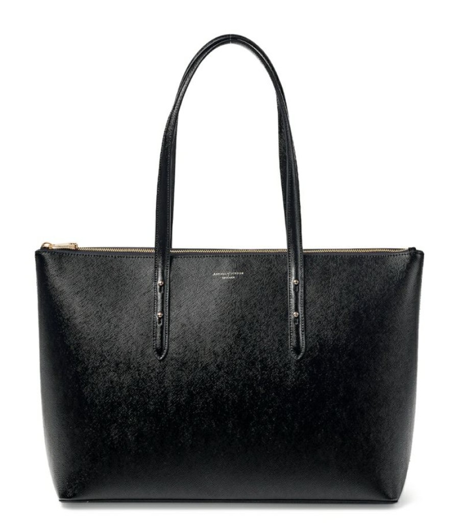 Women * | Hot Sell Aspinal Of London Leather Regent Tote Bag