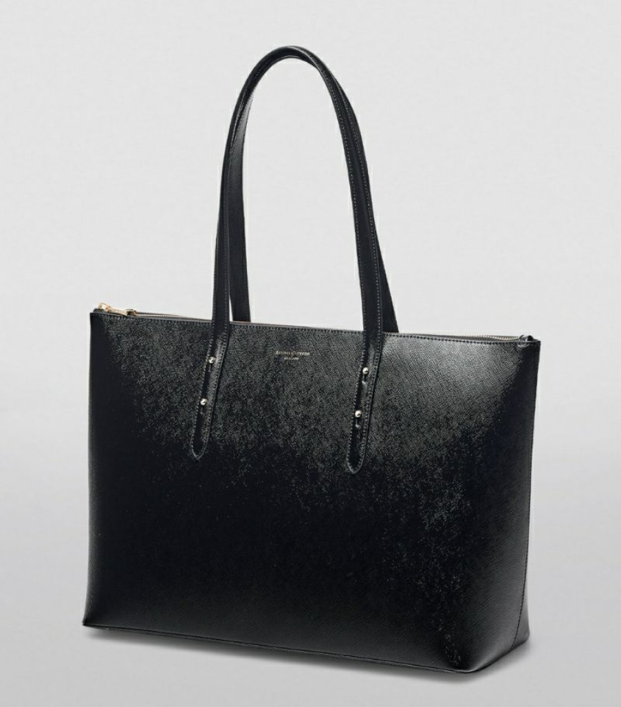 Women * | Hot Sell Aspinal Of London Leather Regent Tote Bag