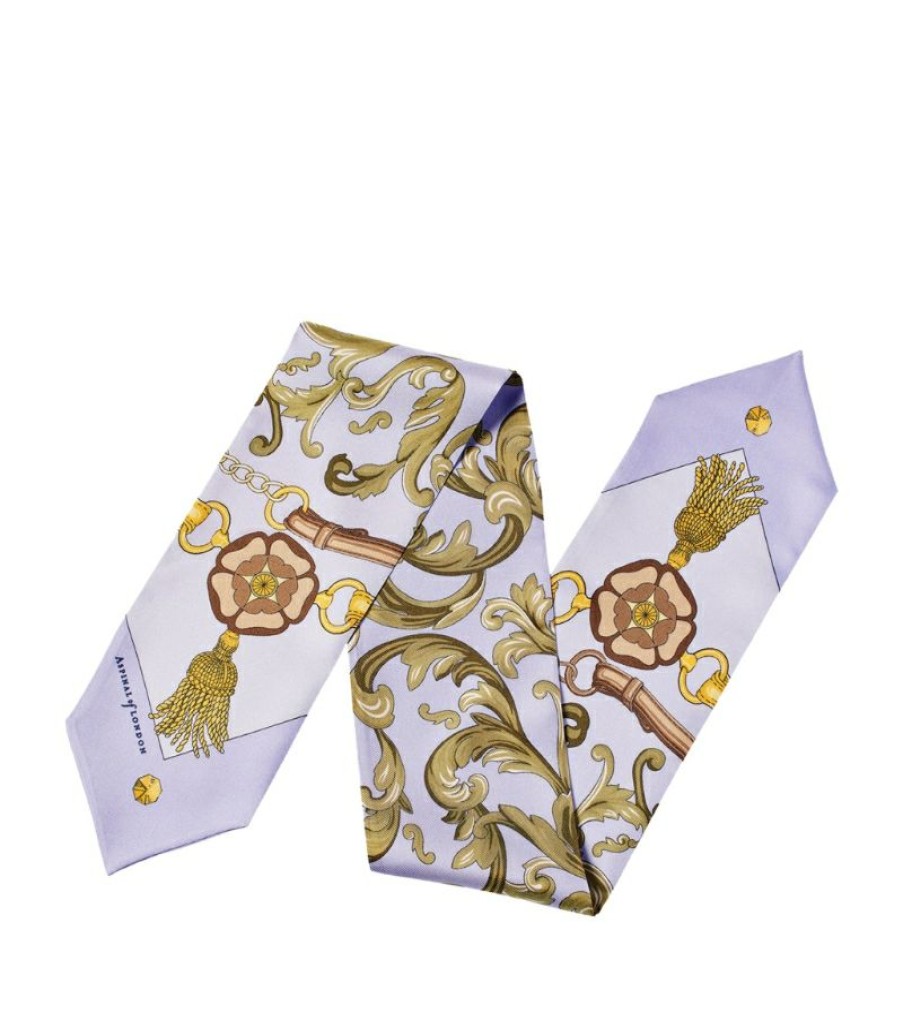 Women * | Flash Sale Aspinal Of London Silk Signature Slim Neck Scarf