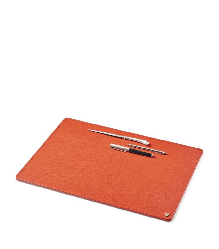 Aspinal Of London * | Promotions Aspinal Of London Leather Desk Blotter