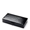 Jewellery Boxes * | Best Quality Aspinal Of London Croc-Embossed Leather Cufflink Box