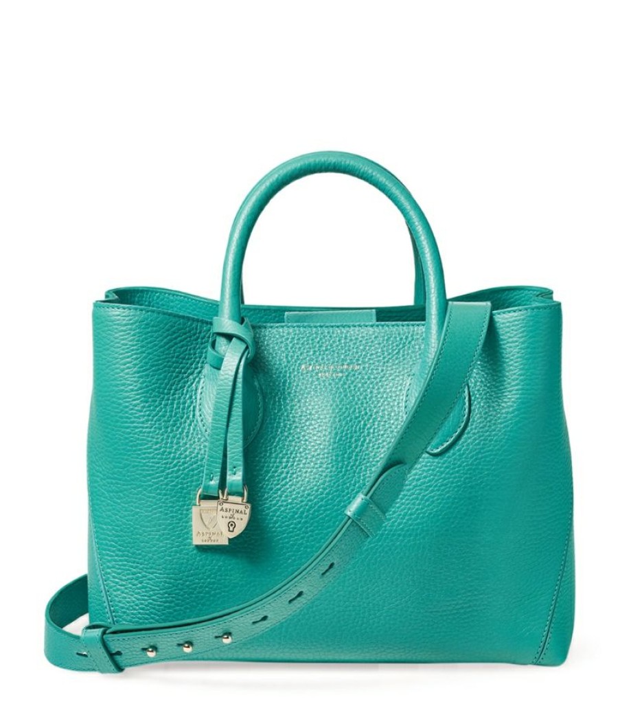 Women * | Quality Guarantee Aspinal Of London Midi Leather London Tote Bag