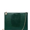 Aspinal Of London * | Reasonable Price Aspinal Of London Croc-Embossed Soho Pouch