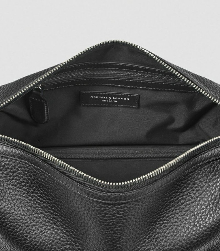 Travel Accessories * | Special Aspinal Of London Leather Reporter Wash Bag