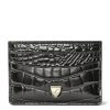 Women * | Flash Sale Aspinal Of London Croc-Embossed Slim Card Holder