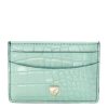 Women * | Reasonable Price Aspinal Of London Croc-Embossed Slim Card Holder