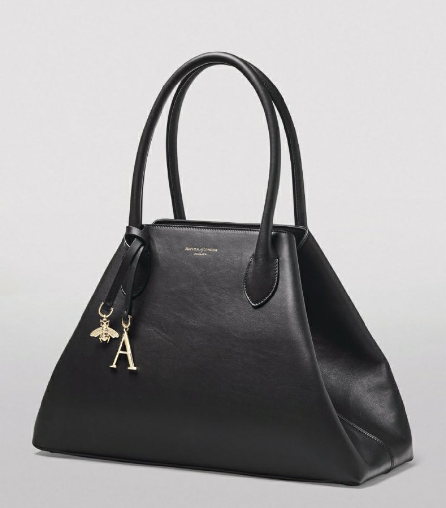 Women * | Quality Guarantee Aspinal Of London Large Leather Paris Bag