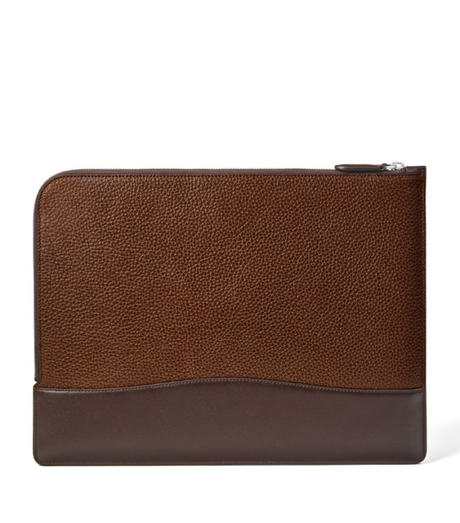 Travel Accessories * | Shoping Aspinal Of London Leather Mount Street Laptop Case