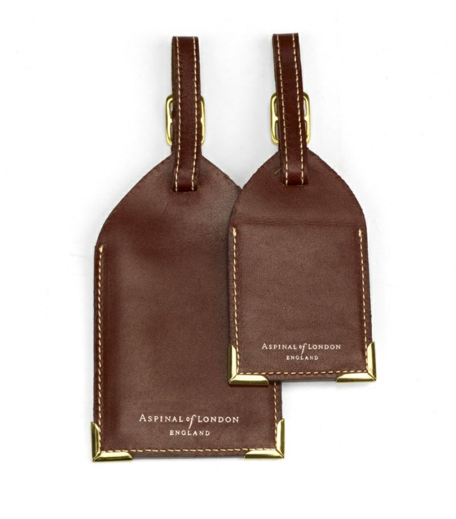 Travel Accessories * | Best-Selling Aspinal Of London Leather Luggage Tags (Set Of 2)