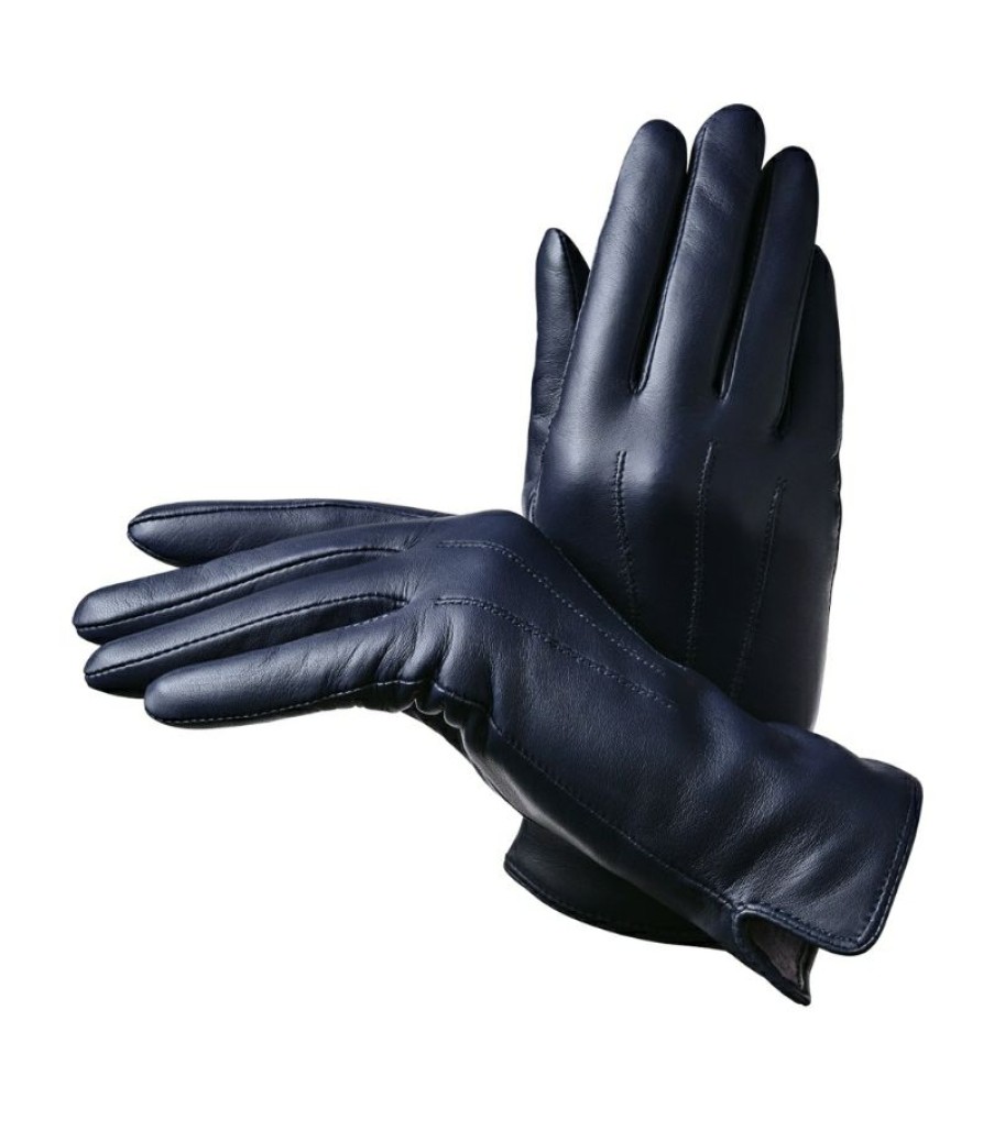 Aspinal Of London * | Reasonable Price Aspinal Of London Wool-Cashmere Lined Leather Gloves (Medium)