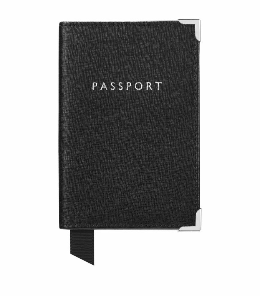 Travel Accessories * | New Arrivals Aspinal Of London Saffiano Leather Passport Cover