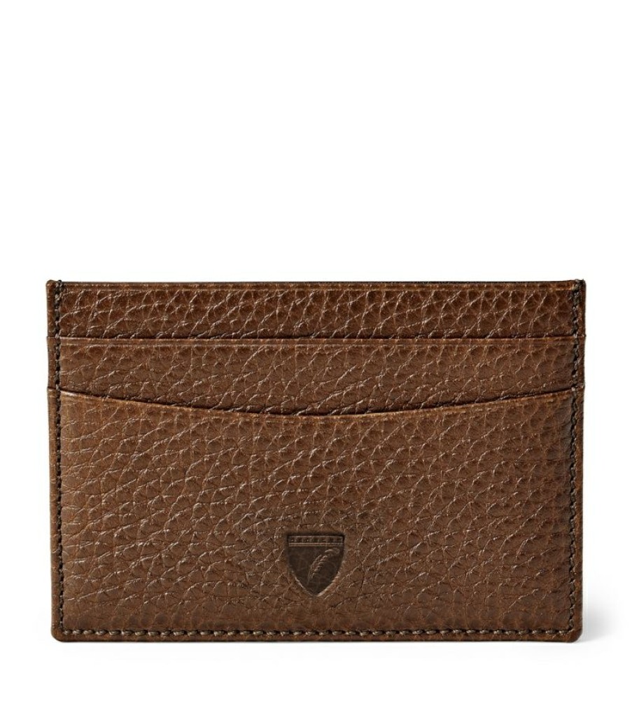 Women * | Reliable Quality Aspinal Of London Grained Leather Slim Card Holder