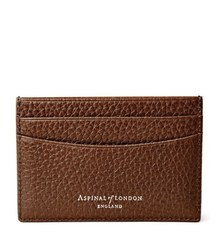 Women * | Reliable Quality Aspinal Of London Grained Leather Slim Card Holder