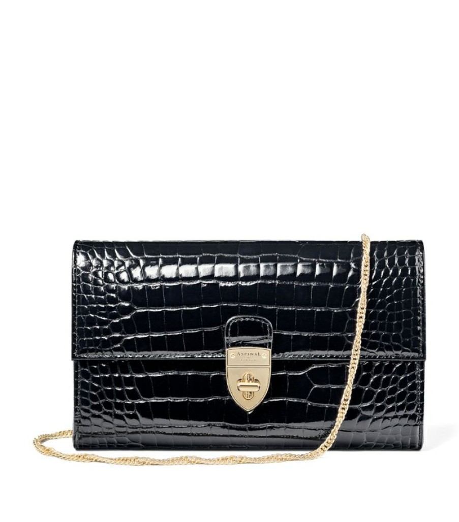 Aspinal Of London * | Closeout Sale Aspinal Of London Leather Mayfair Clutch Bag