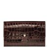 Travel Accessories * | Shoping Aspinal Of London Croc-Embossed Leather Travel Wallet