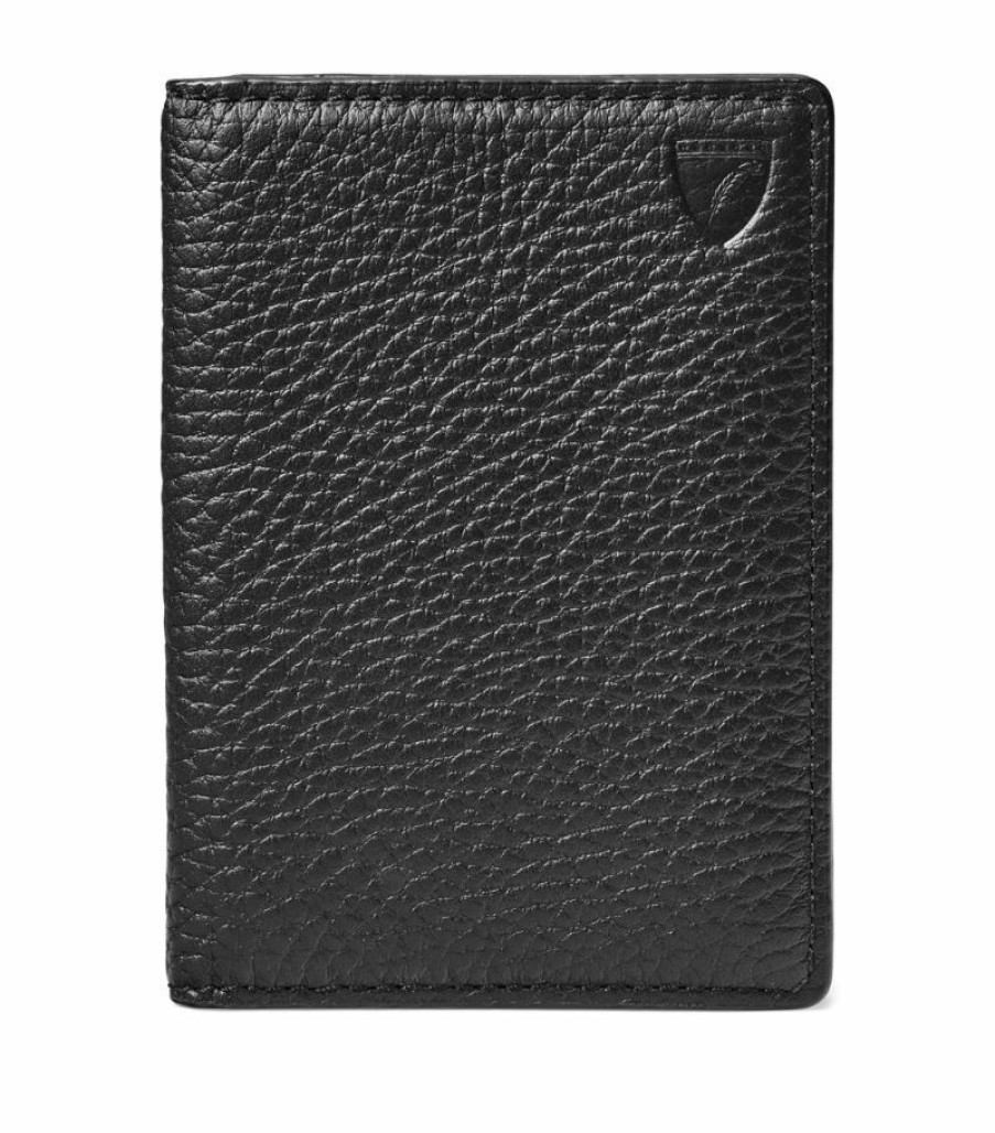 Men * | New Arrivals Aspinal Of London Leather Folded Card Holder