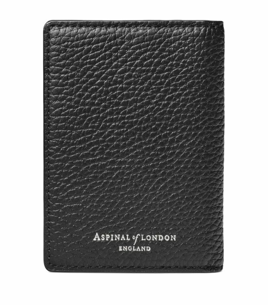 Men * | New Arrivals Aspinal Of London Leather Folded Card Holder