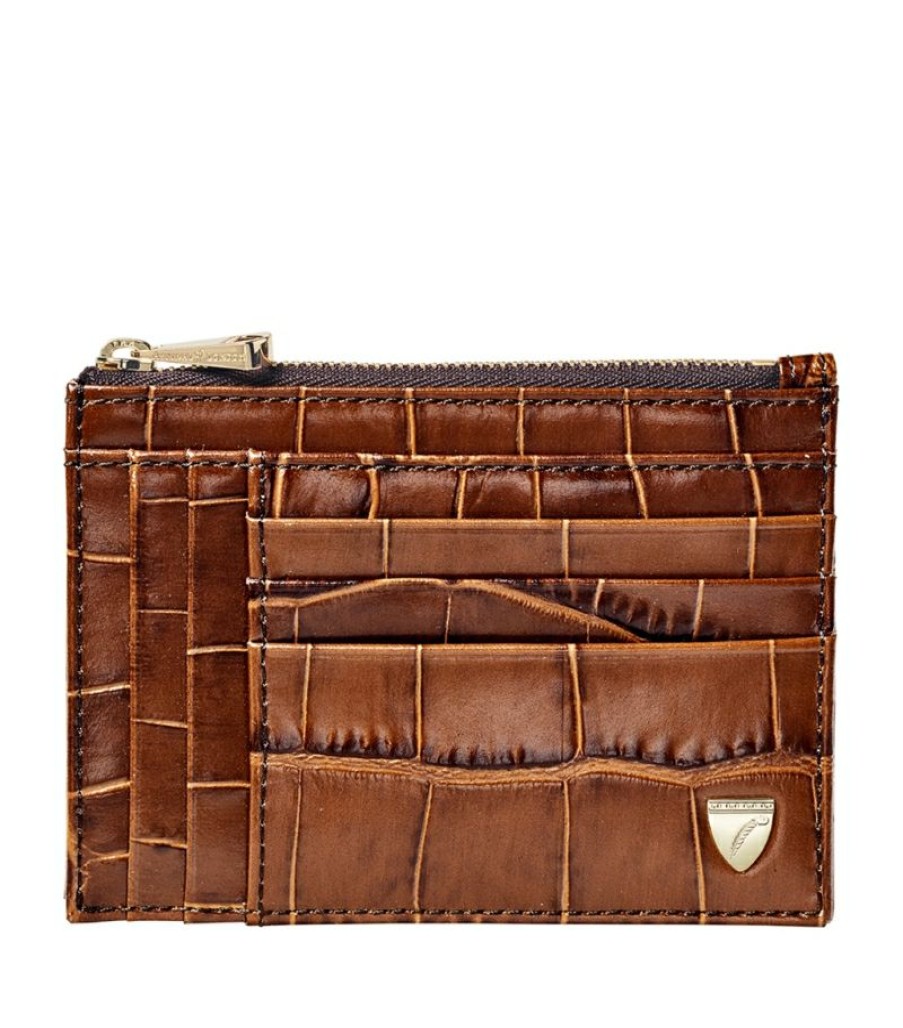 Women * | Quality Guarantee Aspinal Of London Double-Sided Zipped Card Holder