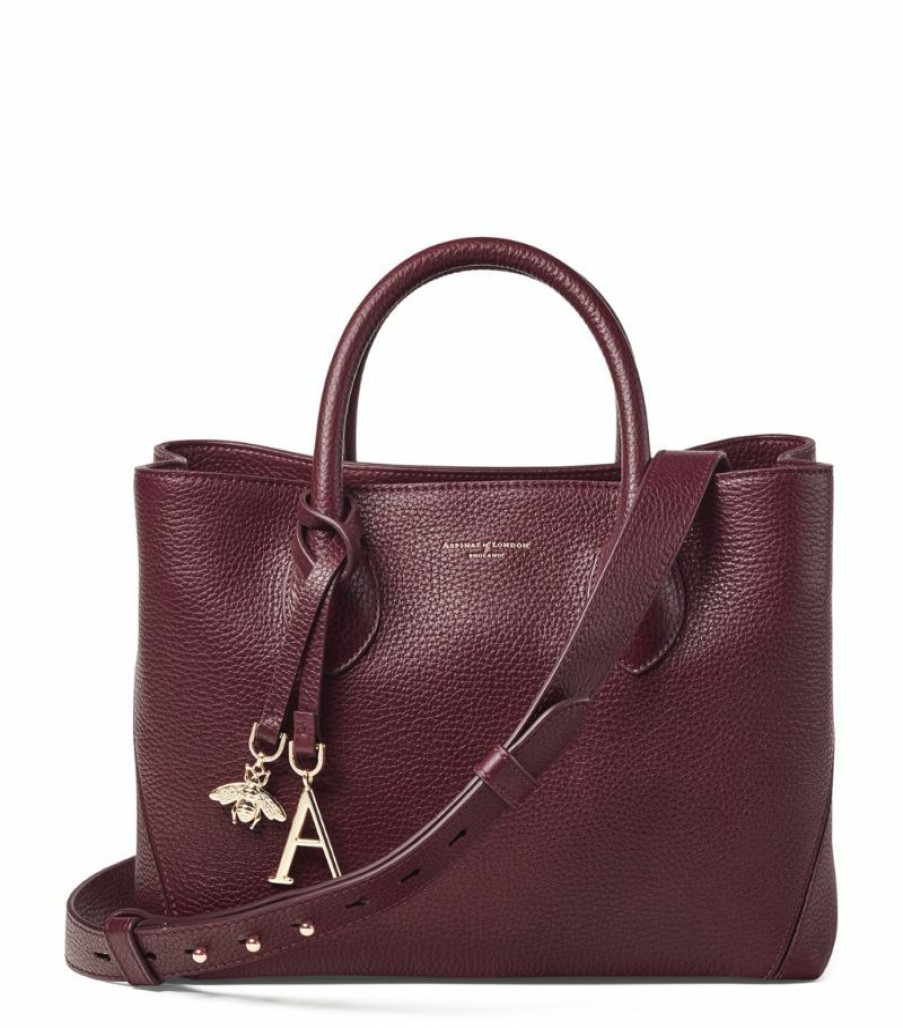 Women * | Outlet Aspinal Of London Midi Leather London Tote Bag