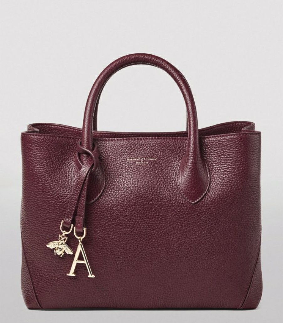 Women * | Outlet Aspinal Of London Midi Leather London Tote Bag