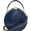 Women * | Hot Sell Aspinal Of London Leather Hat Box Bag