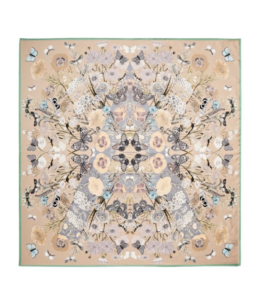 Women * | Reasonable Price Aspinal Of London Silk Botanical Print Scarf