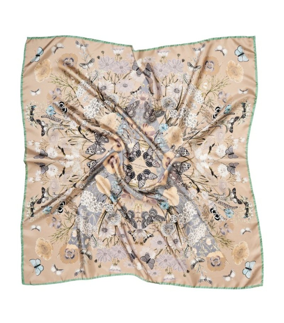 Women * | Reasonable Price Aspinal Of London Silk Botanical Print Scarf