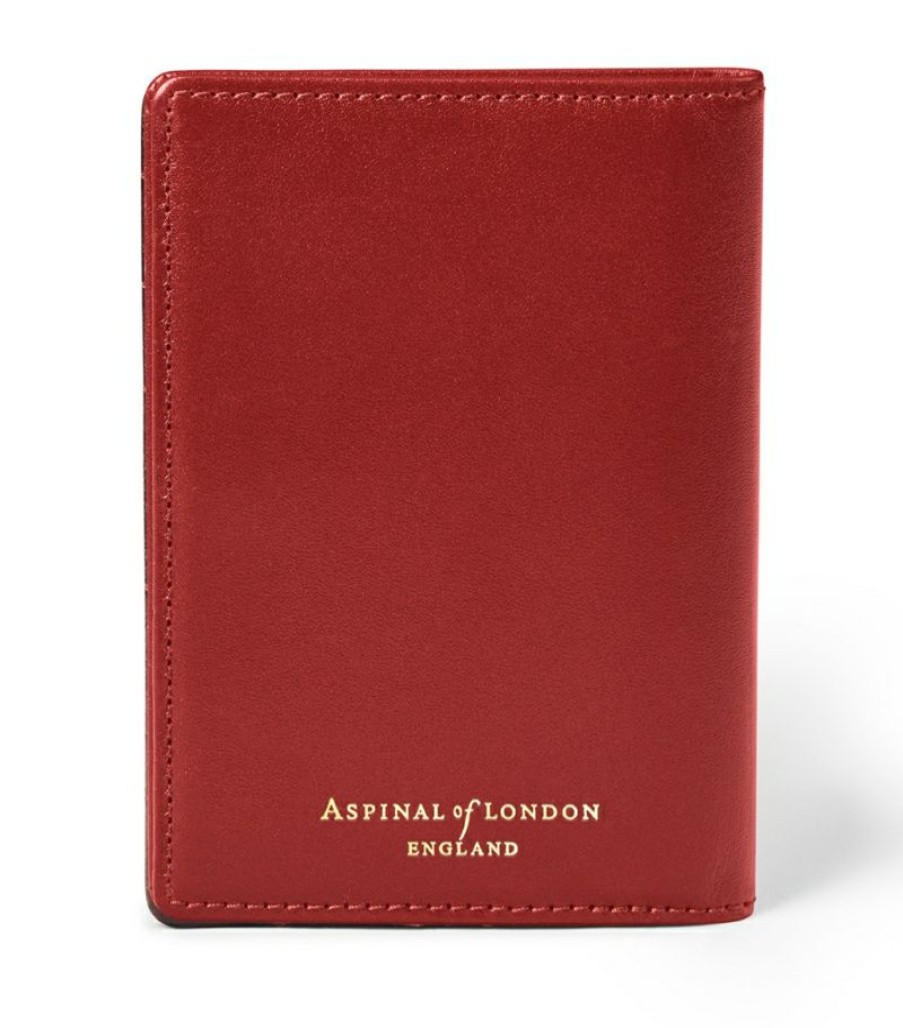 Women * | Outlet Aspinal Of London Smooth Leather Folded Card Holder