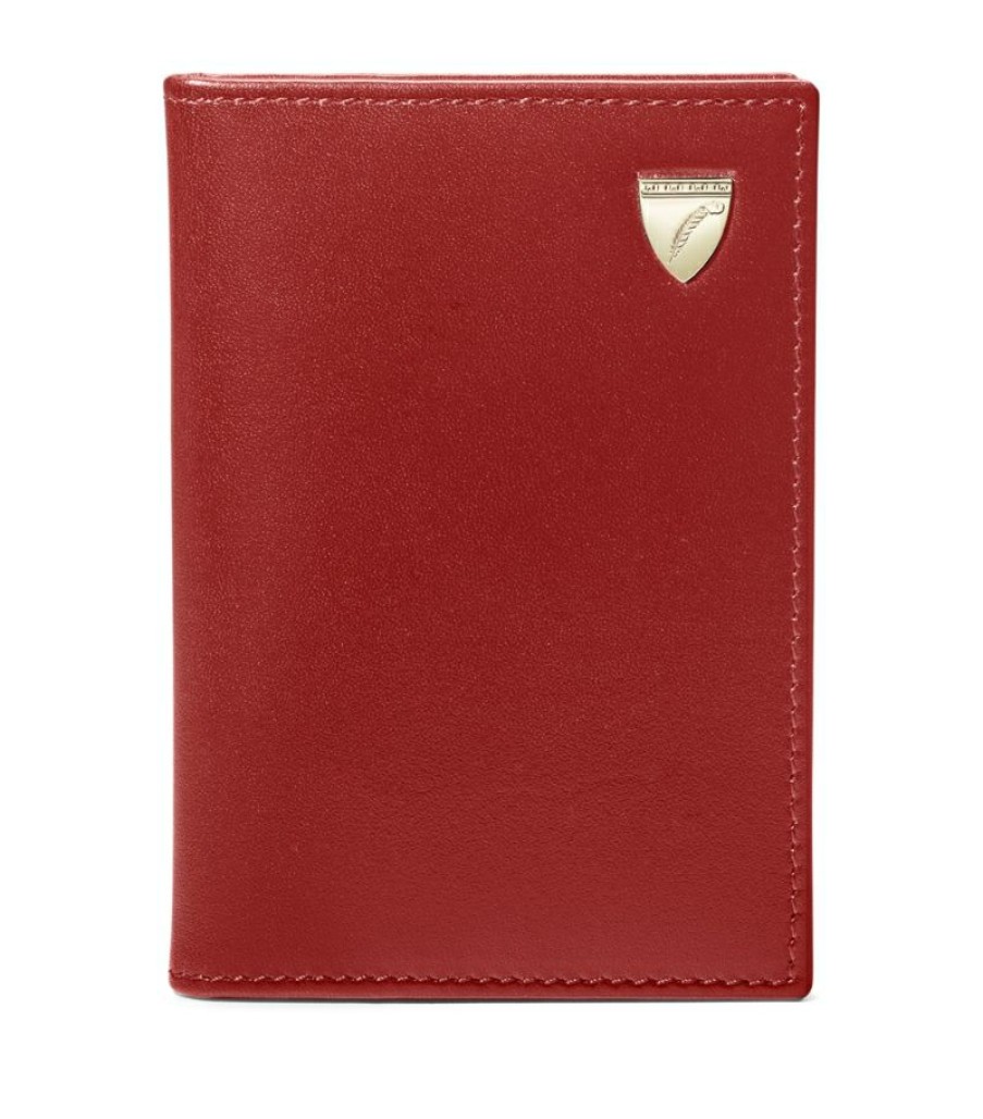 Women * | Outlet Aspinal Of London Smooth Leather Folded Card Holder