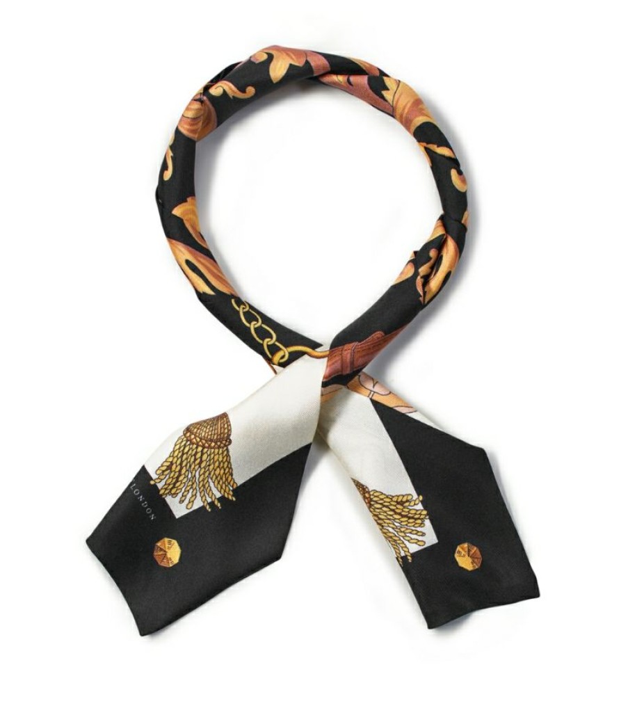 Women * | Shoping Aspinal Of London Signature Silk Slim Neck Scarf