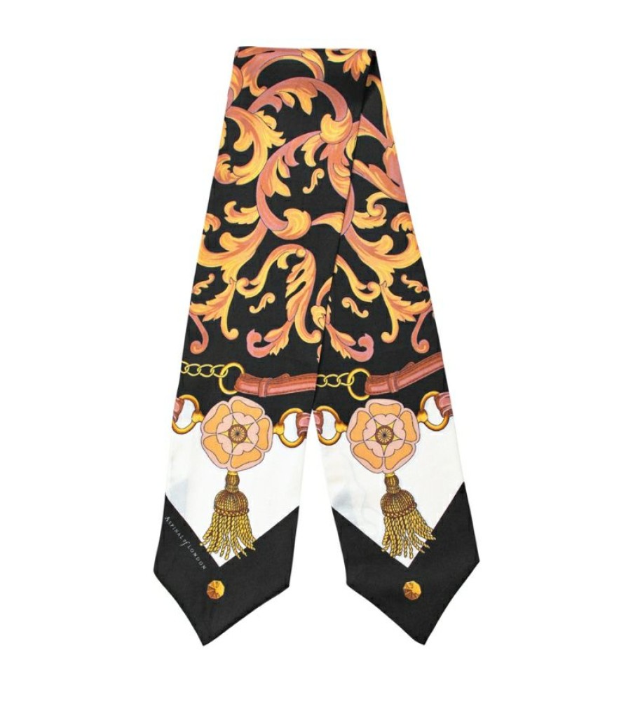 Women * | Shoping Aspinal Of London Signature Silk Slim Neck Scarf