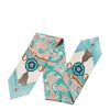 Women * | Promotions Aspinal Of London Silk Signature Slim Neck Scarf