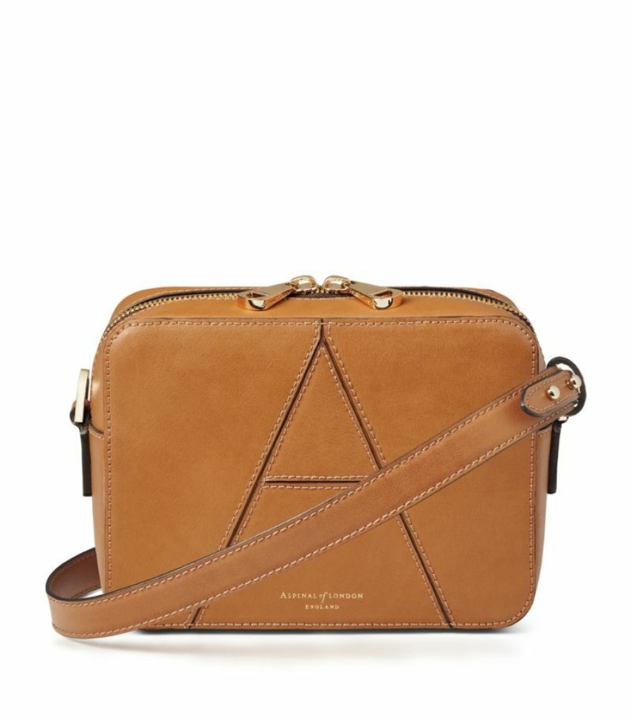 Women * | Reasonable Price Aspinal Of London Leather Camera 'A' Cross-Body Bag