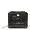 Women * | Reasonable Price Aspinal Of London Mini Croc-Embossed Leather Continental Purse