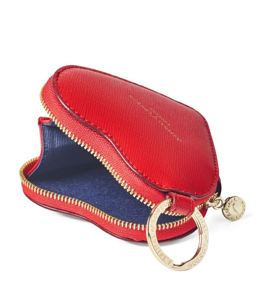 Women * | Reasonable Price Aspinal Of London Leather Heart Coin Purse