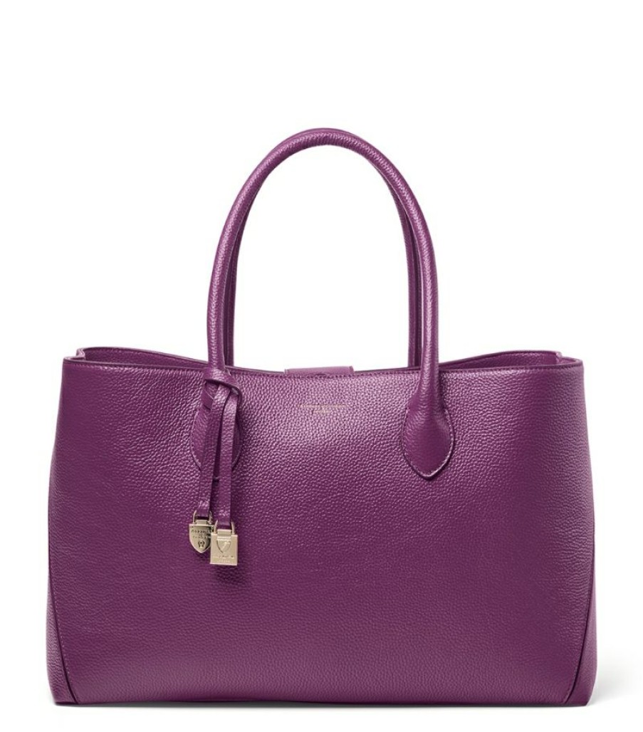 Women * | Classical Aspinal Of London Large Leather London Tote Bag