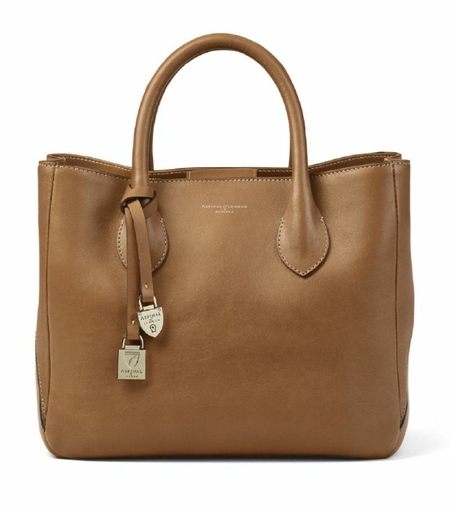 Women * | Crazy Deals Aspinal Of London Medium Leather London Tote Bag