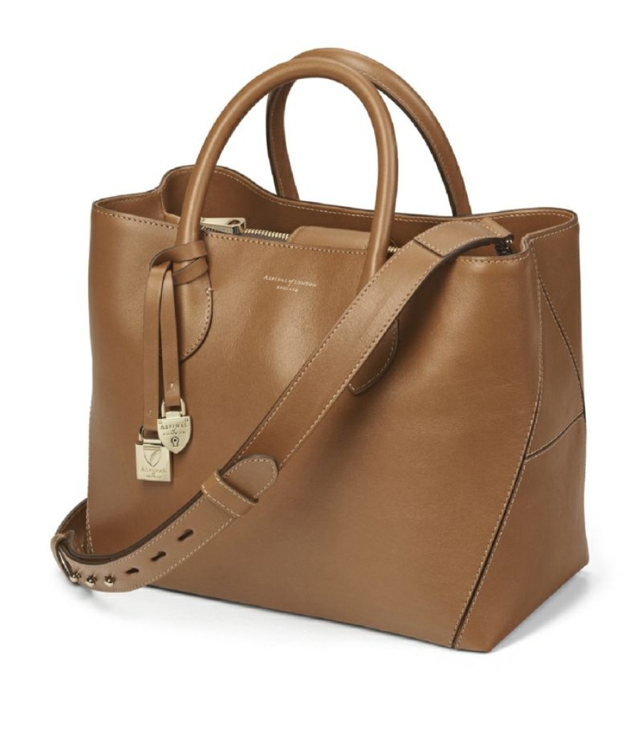 Women * | Crazy Deals Aspinal Of London Medium Leather London Tote Bag