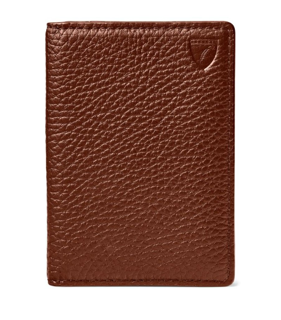 Men * | Quality Guarantee Aspinal Of London Leather Folded Card Holder