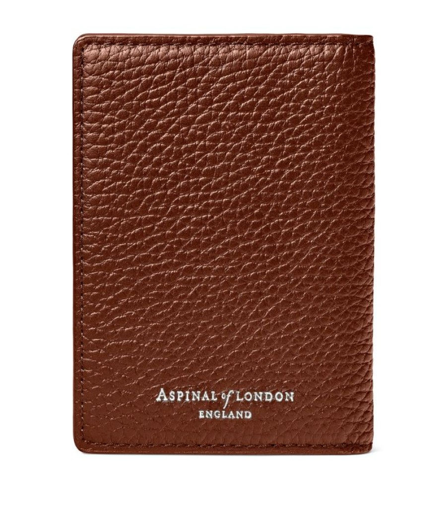 Men * | Quality Guarantee Aspinal Of London Leather Folded Card Holder