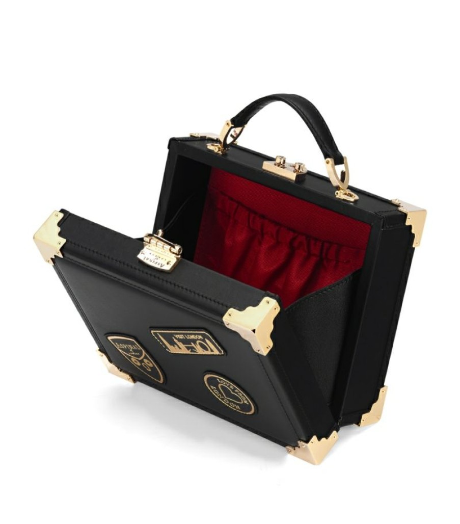 Women * | Quality Guarantee Aspinal Of London Mini Leather Trunk Clutch Bag