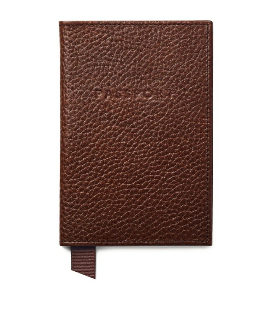 Travel Accessories * | Quality Guarantee Aspinal Of London Leather Passport Cover