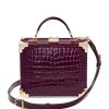 Women * | Classical Aspinal Of London Croc-Embossed Leather Trunk Top-Handle Bag