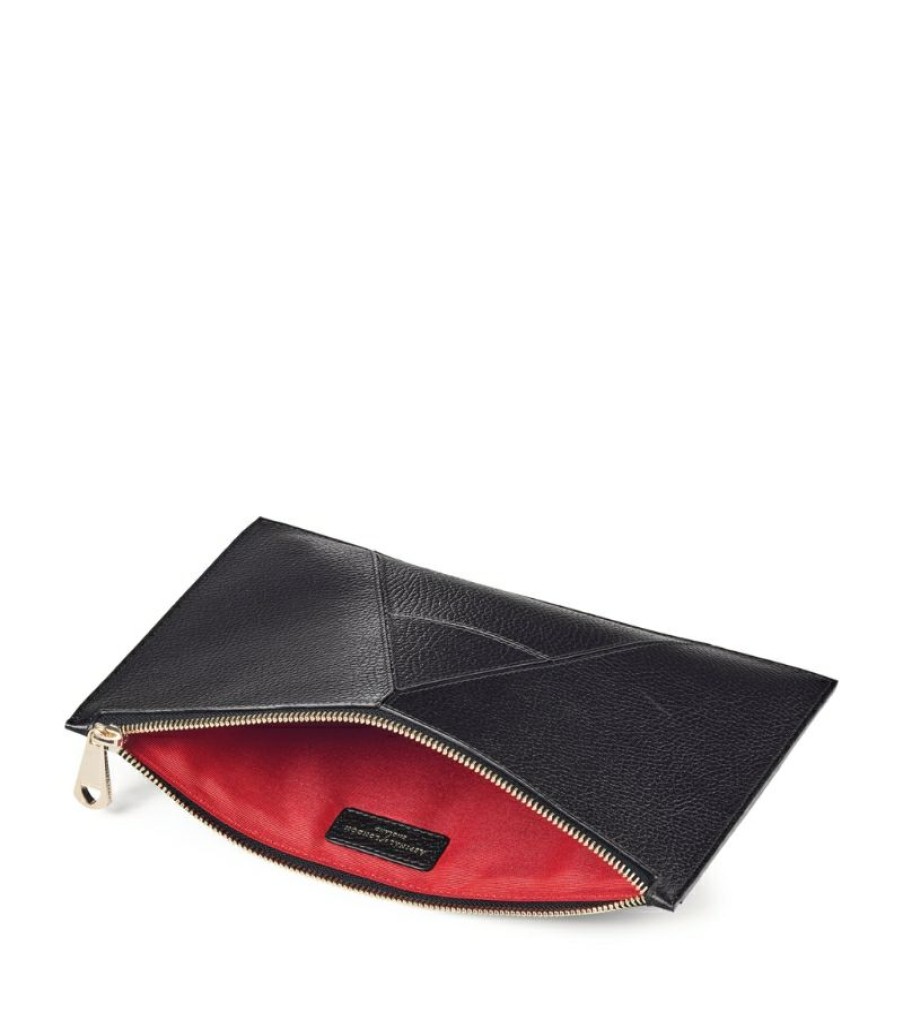 Women * | Popular Aspinal Of London Large Leather Essential 'A' Pouch