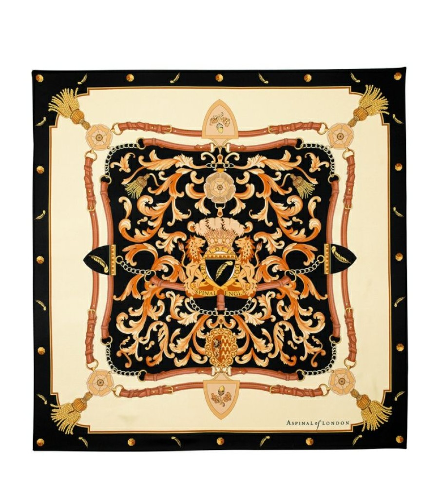 Women * | Classical Aspinal Of London Silk Signature Scarf