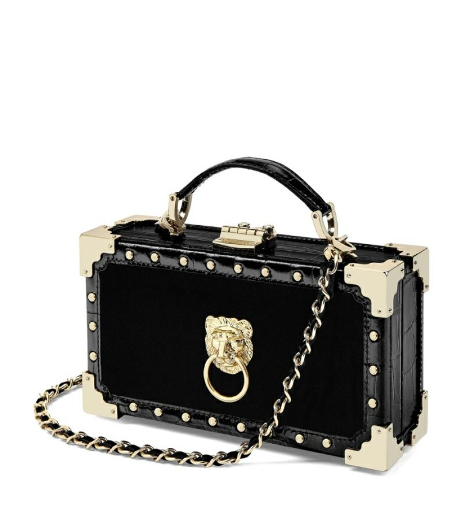 Women * | Flash Sale Aspinal Of London Lion Trinket Box Bag